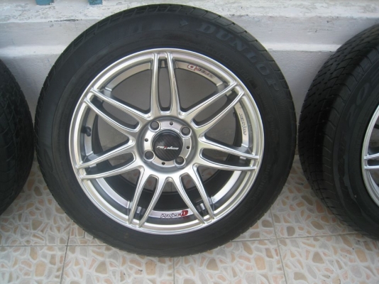 ขายล้อแม็ก Lenso Project D Spec-D 15"x7" et 40 4รู 100+ยางปี 10 ( 081-3747940 )