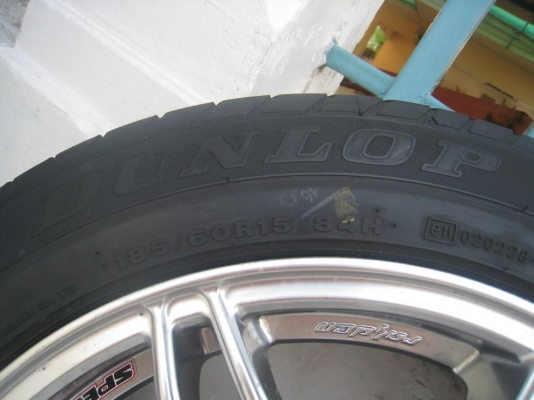 ขายล้อแม็ก Lenso Project D Spec-D 15"x7" et 40 4รู 100+ยางปี 10 ( 081-3747940 )