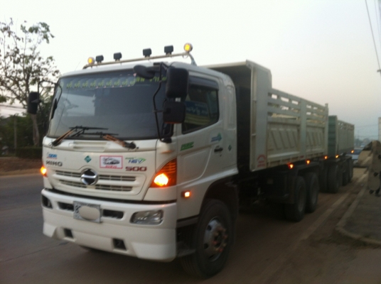 ขายดาวน์ รถพ่วง 22 ล้อ 2 เพลา ดั้ม แม่-ลูก กระบะเหล็กสามมิตร HINO 360 ซีรี้.500 ปี.55 ติดแก็ส NGV 6 ใบ จากบริษัท แท้