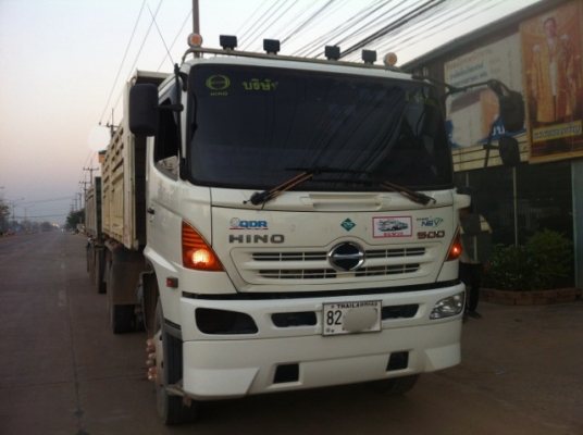 ขายดาวน์ รถพ่วง 22 ล้อ 2 เพลา ดั้ม แม่-ลูก กระบะเหล็กสามมิตร HINO 360 ซีรี้.500 ปี.55 ติดแก็ส NGV 6 ใบ จากบริษัท แท้