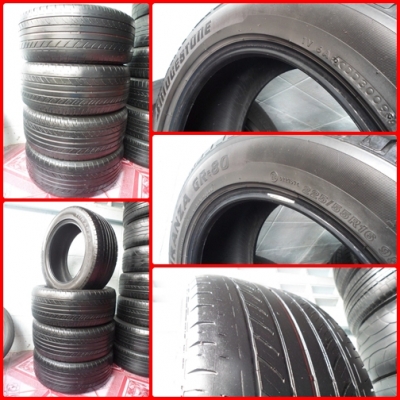 ขายยาง225/55/16"(ดอกยางสวย,ยางไม่มีป่ะ4เส้น 2,200฿) BRIDGSTONE.GR80