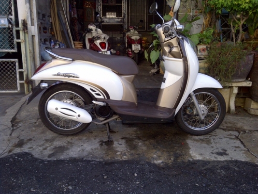 ขาย Honda Scoopy i ขาว-น้ำตาล วิ่งน้อย 24500 บาท ลดได้