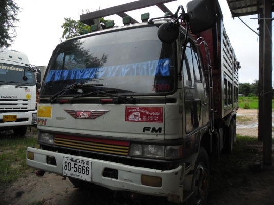 ขายรถบรรทุก 10 ล้อดั้ม 2 เพลา HINO ดั้มแม่ลูกทะเบียนเต็มเครื่องดีคัสซีสวยๆ