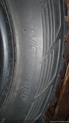 ขายยางยีราฟ**ติดแม็กญี่ปุ่น yokohama 285/55r 18