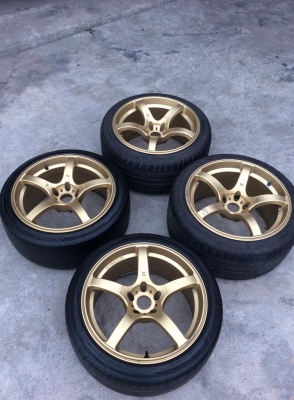 ขายล้อโปรไดท์ ขอบ18  5/114  กว้าง 9.5-10.5 พร้อมยาง ปี13 ยกชุด ถูกๆ