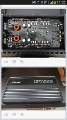 Lanzar 2Chanel คลาส ab 2R 38/50 P.M.P.O 2x1500W