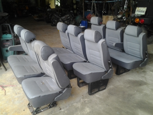 ขายเบาะรถตู้ครบชุดสภาพใหม่ครับ แต่มีขาดเป็นจุด ขาย 8500 บาทครับ