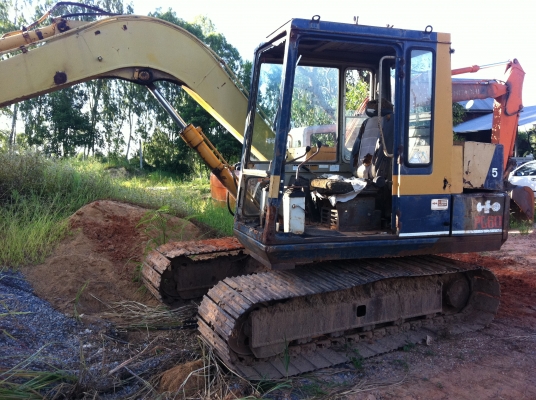 ขายด่วน แบ็คโฮ KOMATSU 60-5 เครื่องดี ปั๊มดี เร็วแรง เก่านอก เล่มทะเบียน + ตัวลาก สภาพพร้อมใช้งาน