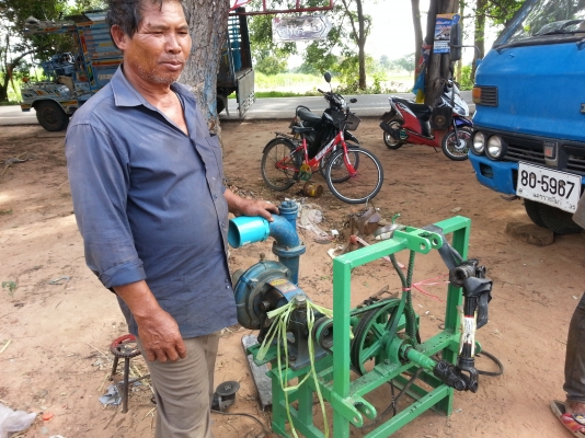 ปั้มน้ำพร้อมฐาน ต่อกับ pto รถไถ ครบชุด