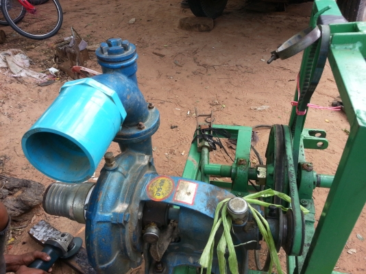 ปั้มน้ำพร้อมฐาน ต่อกับ pto รถไถ ครบชุด