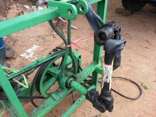 ปั้มน้ำพร้อมฐาน ต่อกับ pto รถไถ ครบชุด