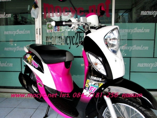 Fino fi ลายแฟร์ชั่น สีชมพูดำ รถเดือน ส ค. ปี 56 ไมล์ 4 พันโล รุ่นใหม่หัวฉีด ของแถม 2 รายการ 29900