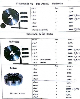 ขายหัวจับแท่นกลึงของใหม่ราคาถูกๆ และ ปากกามิลลิ่ง ขายหัวจับแท่นกลึงของใหม่ราคาถูกๆ และ ปากกามิลลิ่ง