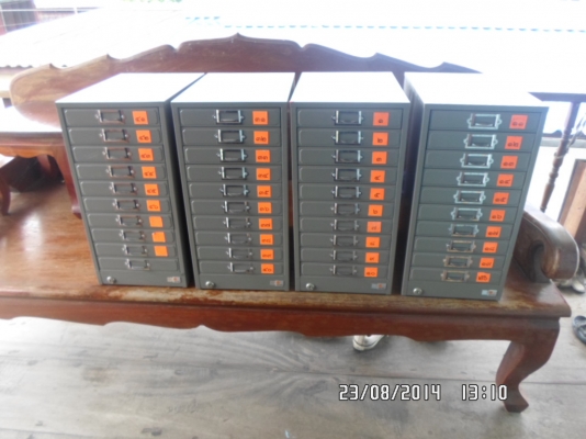 ขายตู้ใส่เอกสารเหล็ก 10 ลิ้นชัก 4 ตู้ ราคา 4300