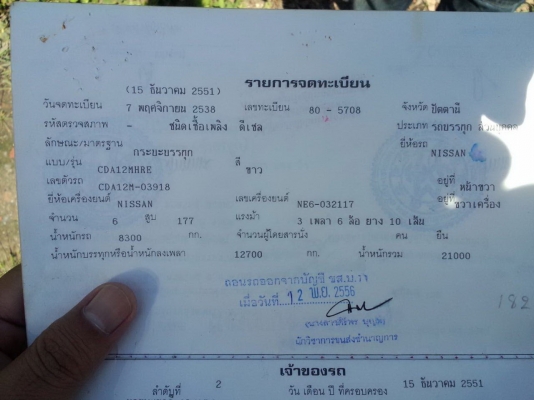 10ล้อ NISSAN CDA12MHRE 177แรงม้า รั้วเหล็ก เครื่องดี คัทซีสวย ราคาต่อรองได้ เล่มพร้อม.. 087-2976734