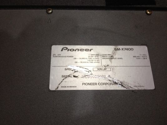 PIONEER GM X 7400 4CH 70W X 4 ของเก่าญี่ปุ่นสภาพสวย PIONEER GM X 7400 4CH 70W X 4 ของเก่าญี่ปุ่นสภาพสวย