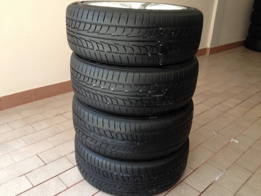 ADVAN MODLE 5 แท้ยุ่นขอบ17กว้าง7นิ้ว4ลูกอ๊อฟ35 5รู114ยางปี12ยุ่นสวยๆ