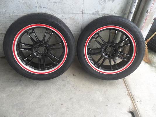ล้อแม็ก 17นิ้ว 5รู100/114 พร้อมยาง สวยๆ 1 คู่ ราคา 3900 บาท