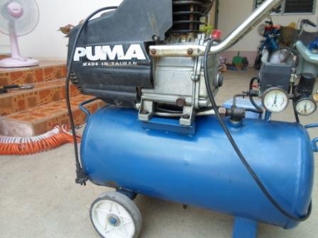 ปั๊มลมพูม่า โรตารี 3 แรง ลมดี ตัวถังดี พร้อมใช้ไฟบ้าน  ถังจุ 30 ลิตร 3,900