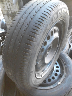 กะทะล้อ 4 รู 100มม.พร้อมยาง 175/65R15 GOODYEAR GT-3 ชุด 4 ล้อ ยางปี2012 TEL.081-427-3941 กะทะล้อ 4 รู 100มม.พร้อมยาง 175/65R15 GOODYEAR GT-3 ชุด 4 ล้อ ยางปี2012 TEL.081-427-3941