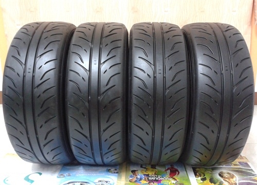ยางซิ่ง,195-55-15 DUNLOP ZII ปี12แก่ๆสภาพ90หนึ่งชุด 9,500 แยกคู่ได้