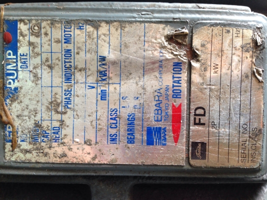 ขายปั้มน้ำหอยโข่ง Ebara 3 HP. 380 V ขนาดเข้า 1.2 นิ้ว ออก 1.2 นิ้ว สภาพสวย วิ่งนิ่ม พร้อมใช้งาน มี 4 ตัวครับ ขายปั้มน้ำหอยโข่ง Ebara 3 HP. 380 V ขนาดเข้า 1.2 นิ้ว ออก 1.2 นิ้ว สภาพสวย วิ่งนิ่ม พร้อมใช้งาน มี 4 ตัวครับ