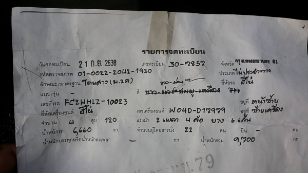 **ขายแล้วครับขอบคุณ Truck2hand ขาย6ล้อสภาพสวยไม่มีช้ำ HINO FC2WHLZ WO4D 120HP รถห้าง ปี38 เครื่องเดิมเกียร์เดิม หัวสมอเงิน เครื่อง120แรง แน่นๆ แรงๆ ไม่มีเยิ้ม เกียร์ดีไม่มีหลุดไม่มีหอน ช่วงล่างเดิมใหญ่ คัสซีสวยกริ๊บ เดิมๆไม่ปะไม่ดาม ไม่มีบวม กระบะเหล็ก5.5