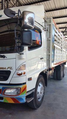 ขายรถบรรทุกสิบล้อ HINO MEGA FL1JNRA เครื่อง 260 แรง ปี 50 - 1 เพลาไม่ดั๊มคอกเกษตร ทะเบียนพร้อม
