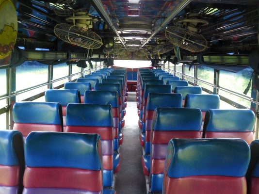 ขายรถบัสพัดลม 12 เมตร ชั้นครึ่ง ตัวถังเชิดชัย