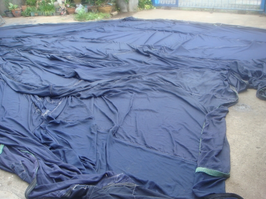 ผ้าร่ม สำหรับเรือไดหมึก (ขนาดประมาณ 15x15 เมตร