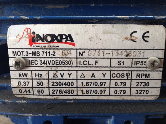 ขายปั้มน้ำหอยโข่งหัวสแตนเลส Inoxpa made in spain ขนาด 0.5 HP. 380 V สภาพสวยมาก พร้อมใช้งาน ขายปั้มน้ำหอยโข่งหัวสแตนเลส Inoxpa made in spain ขนาด 0.5 HP. 380 V สภาพสวยมาก พร้อมใช้งาน