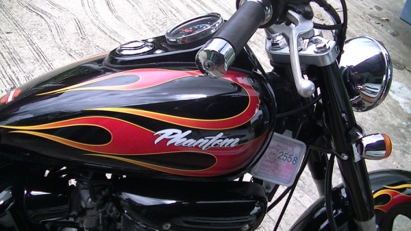 ขายHonda Phantom TA200CC ปี51สีดำ ลายไฟแดง