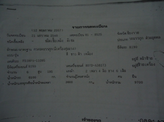 ขายรถบรรทุก HINO ติดเครน