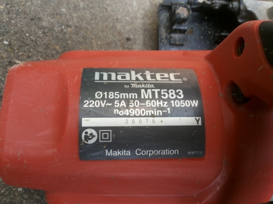 เลื่อยวงเดือน 7 นิ้ว MAKTEC MT583  สภาพสวยพร้อมใช้งาน เดิม ๆ  ไม่เคยเสีย ไม่เคยซ่อม