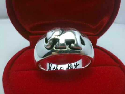 แหวนเงินช้างlucky