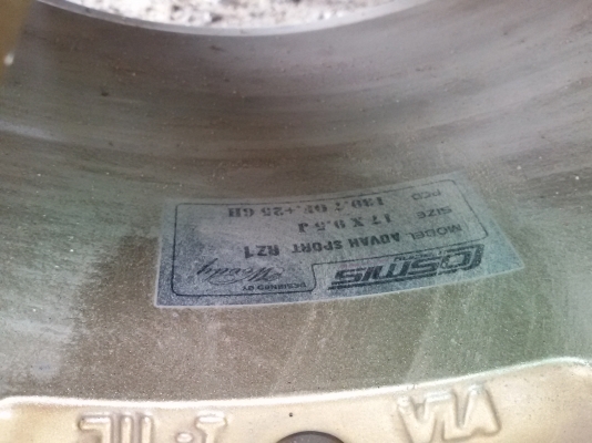 ขายล้อแม็ก RZ1 ขอบ17 6รู หน้า 8 ครึ่ง-หลัง 9 ครึ่ง แม็กไม่เคยซ่อม ไม่คด ไม่ดุ้ง