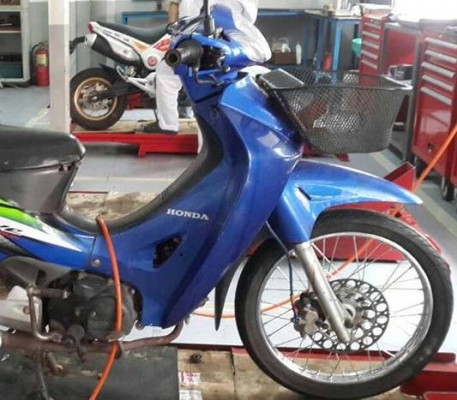 สตาร์ทมือ wave125s น้ำเงินดำ กท533
