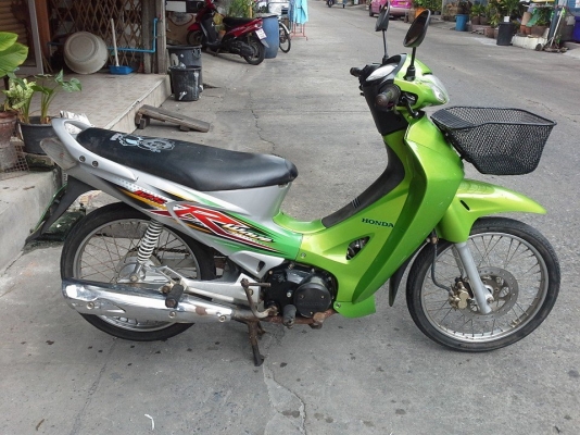 Wave 125 r ปี 50 กุญแจใหญ่ สีเขียว เทา รถบ้าน เครื่องเดิมๆ มีเล่ม