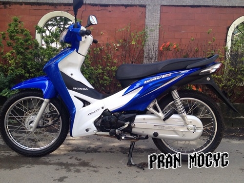 ขายHonda wave 110i สีน้ำเงินขาว ปี2014(สตาร์มือ)