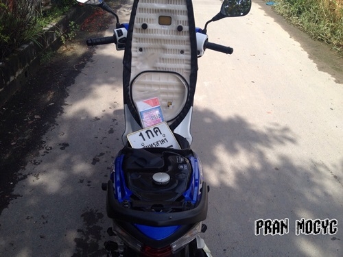 ขายHonda wave 110i สีน้ำเงินขาว ปี2014(สตาร์มือ)