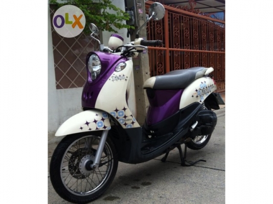 Yamaha Fino สีม่วง ขาว เกย์แยก สีสวย เครื่องดี ปี 2012