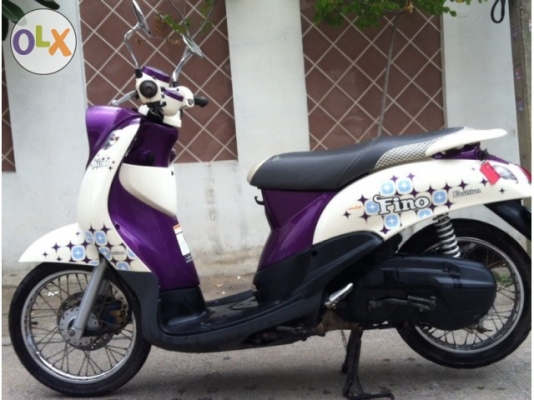 Yamaha Fino สีม่วง ขาว เกย์แยก สีสวย เครื่องดี ปี 2012