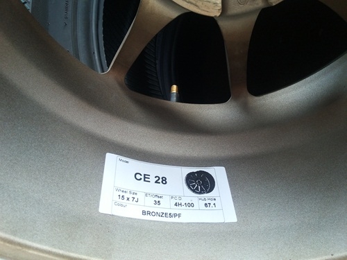 ขายล้อCE28 ขอบ15 4รู100 ออฟ 35