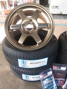 ขายล้อTE37(ใหม่)กว้าง 7 ออฟ 35 สีน้ำตาลไหม้ขอบชา