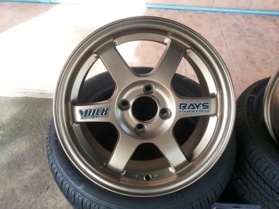 ขายล้อTE37(ใหม่)กว้าง 7 ออฟ 35 สีน้ำตาลไหม้ขอบชา