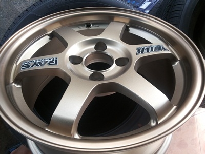 ขายล้อTE37(ใหม่)กว้าง 7 ออฟ 35 สีน้ำตาลไหม้ขอบชา