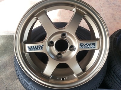 ขายล้อTE37(ใหม่)กว้าง 7 ออฟ 35 สีน้ำตาลไหม้ขอบชา