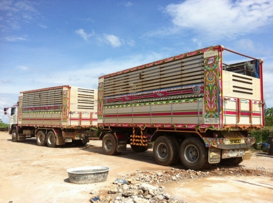 ขายรถพ่วงสิบล้อดัมพ์ HINO S500-344 แรง ปี 55 กระบะดัพม์อู่ธวัชชัย แม่ 6.20 เมตร ลูก 7 เมตร 3 เพลาแท้