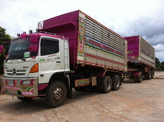 ขายรถพ่วงสิบล้อดัมพ์ HINO S500-344 แรง ปี 55 กระบะดัพม์อู่ธวัชชัย แม่ 6.20 เมตร ลูก 7 เมตร 3 เพลาแท้