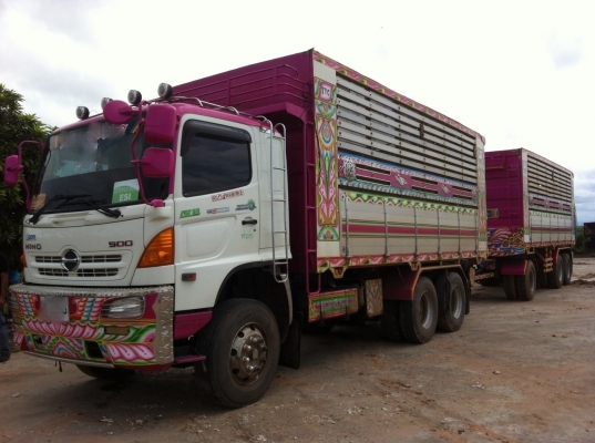 ขายรถพ่วงสิบล้อดัมพ์ HINO S500-344 แรง ปี 55 กระบะดัพม์อู่ธวัชชัย แม่ 6.20 เมตร ลูก 7 เมตร 3 เพลาแท้